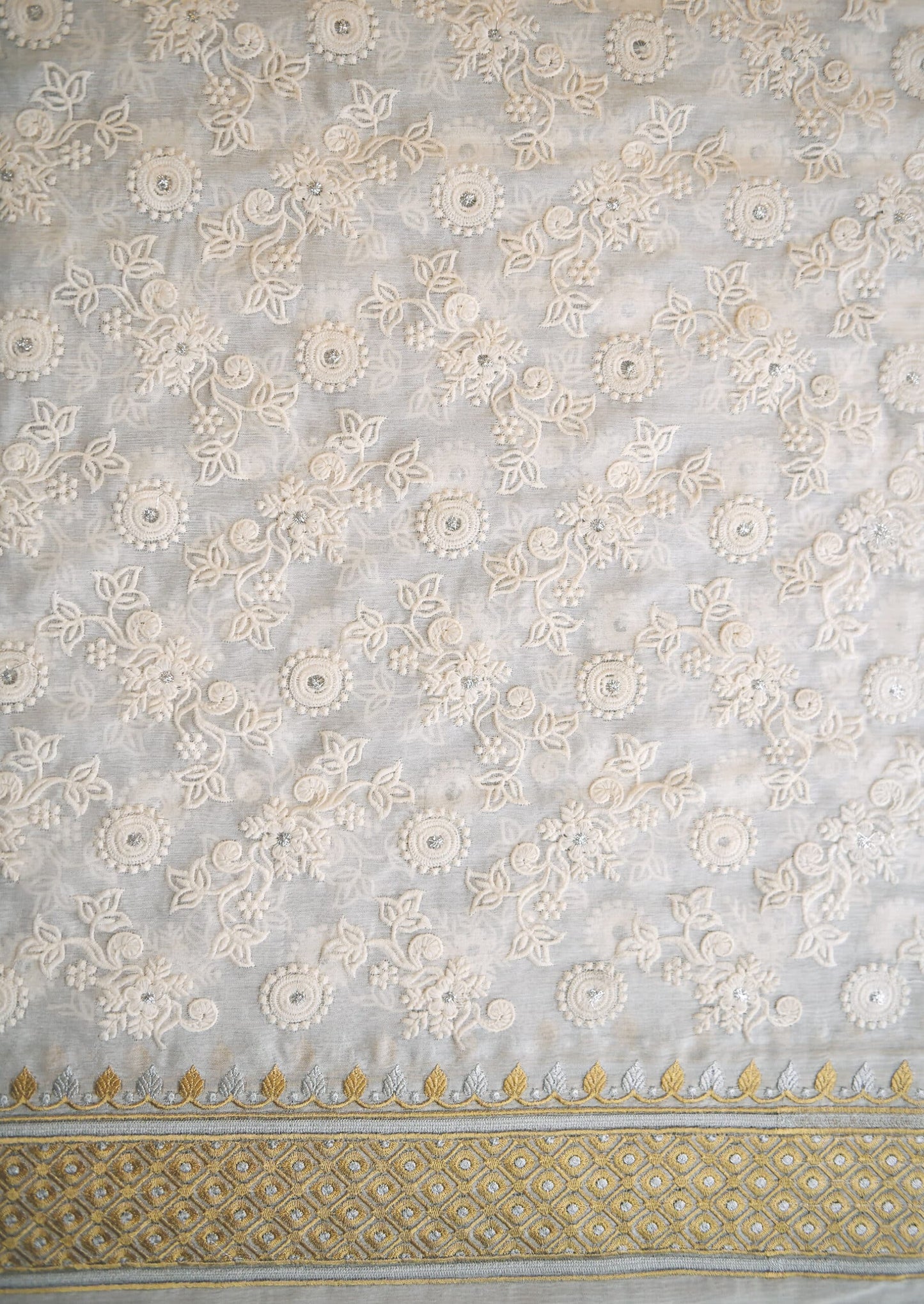 Chikankari Dupatta - DCEL33