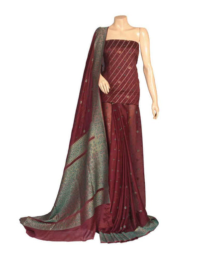Red Chiffon Fabric Saree