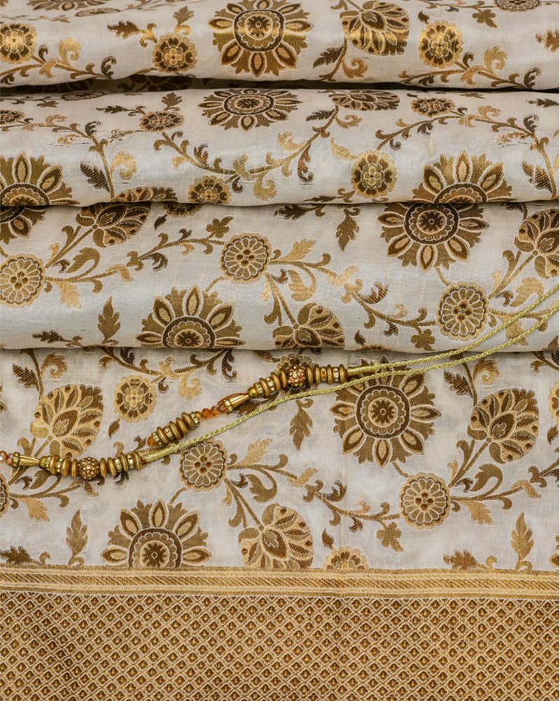 Handloom Pure Katan Fabric - KK2333T