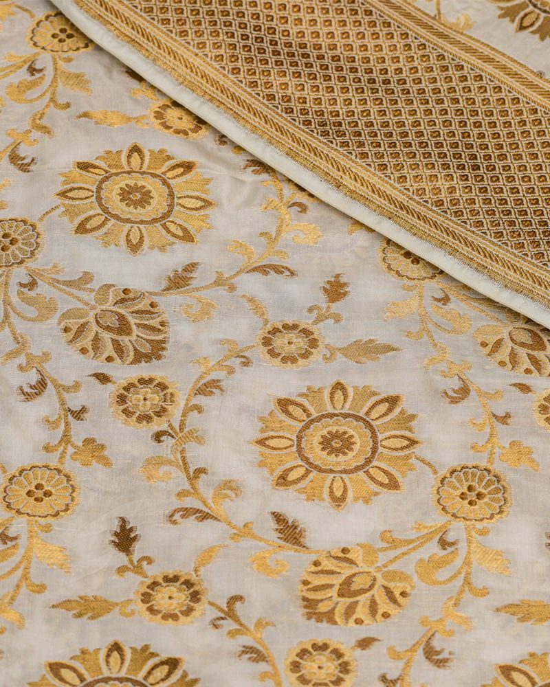 Handloom Pure Katan Fabric - KK2333T
