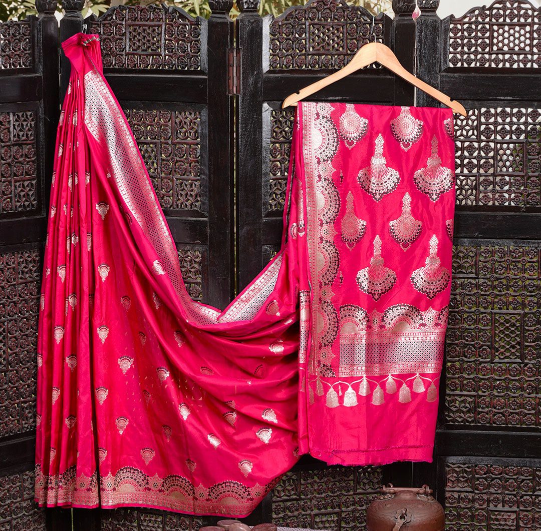 Pink Jhumar Saree - kg1357