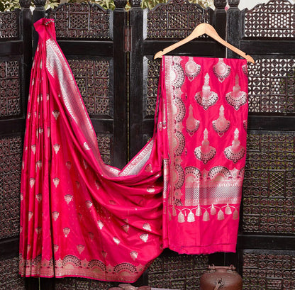 Pink Jhumar Saree - kg1357